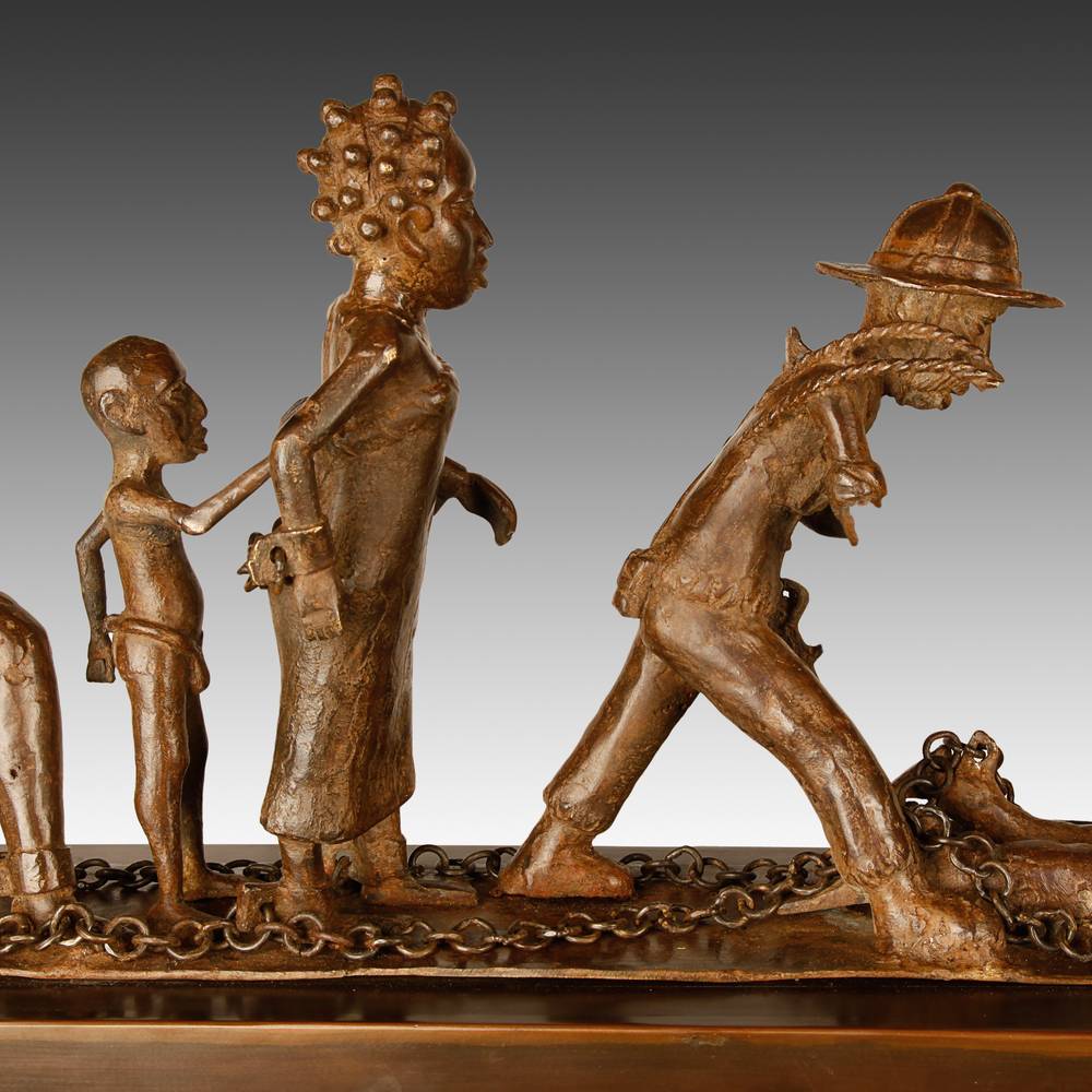 Beninese Lost Wax Casting of Slave Procession - Image 11