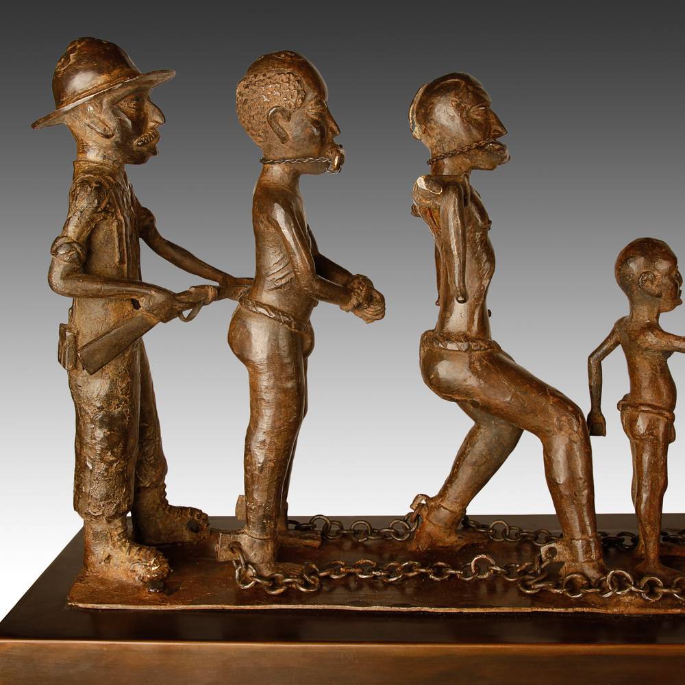 Beninese Lost Wax Casting of Slave Procession - Image 13