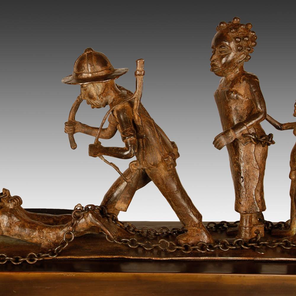 Beninese Lost Wax Casting of Slave Procession - Image 14