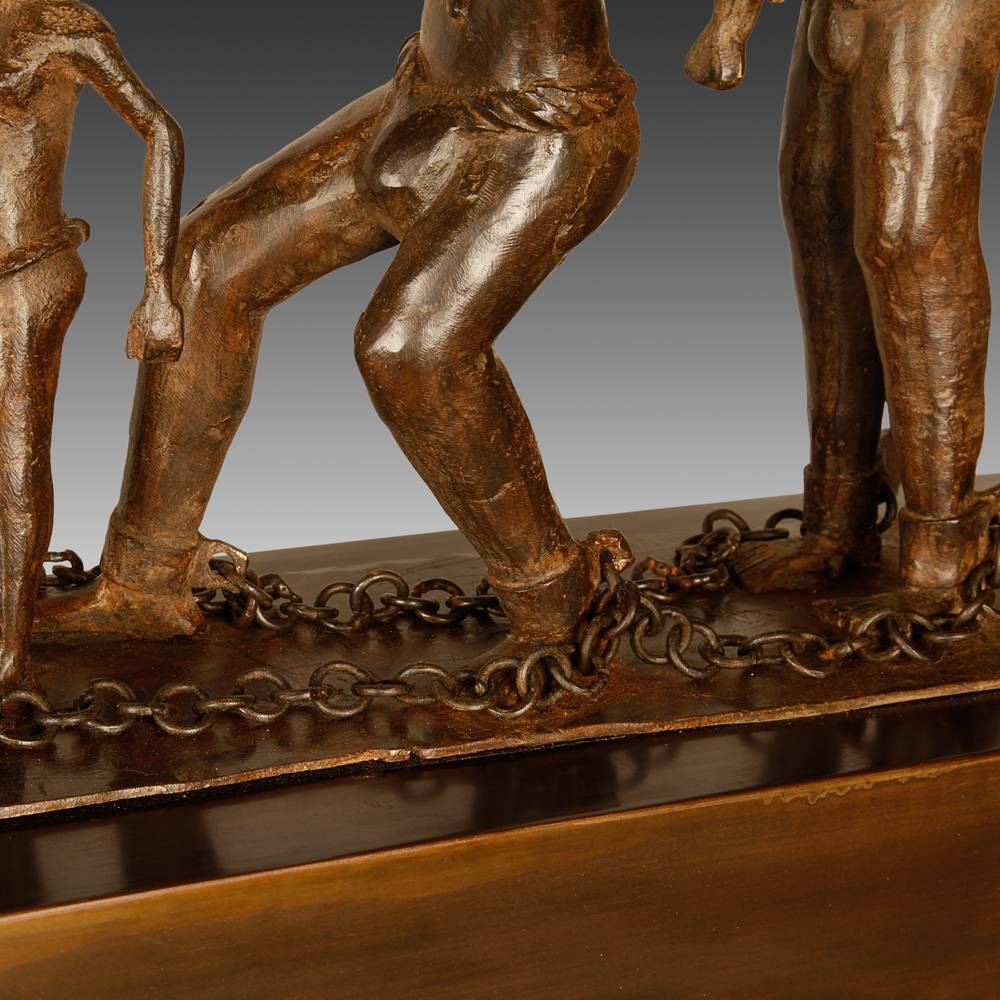 Beninese Lost Wax Casting of Slave Procession - Image 16