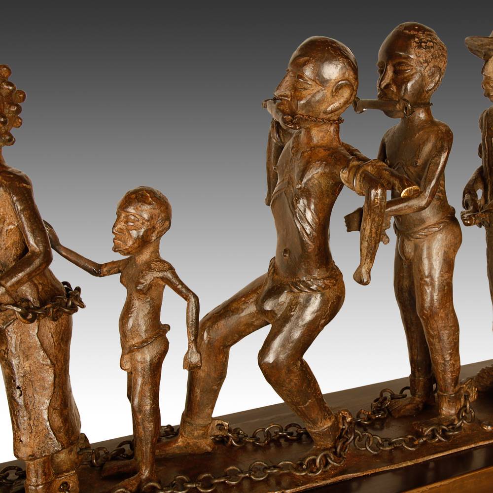 Beninese Lost Wax Casting of Slave Procession - Image 20