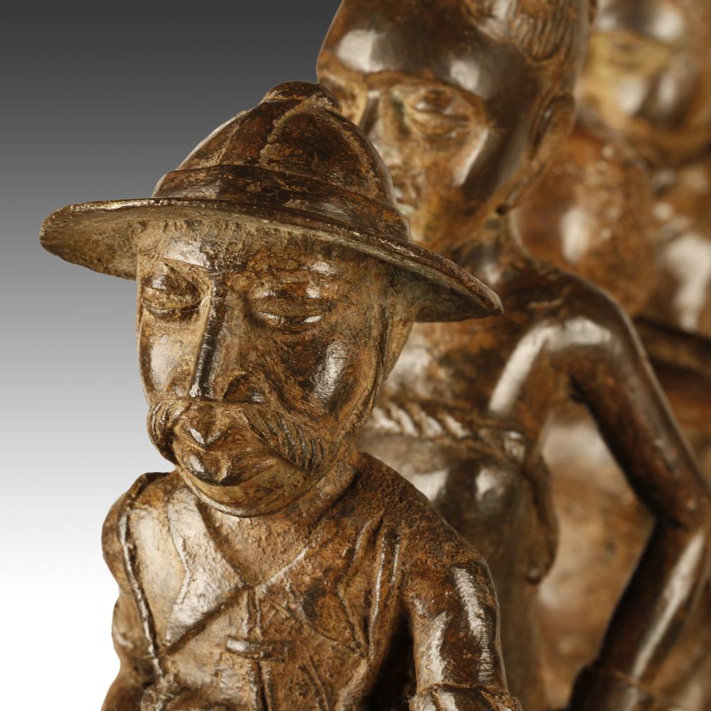 Beninese Lost Wax Casting of Slave Procession - Image 23