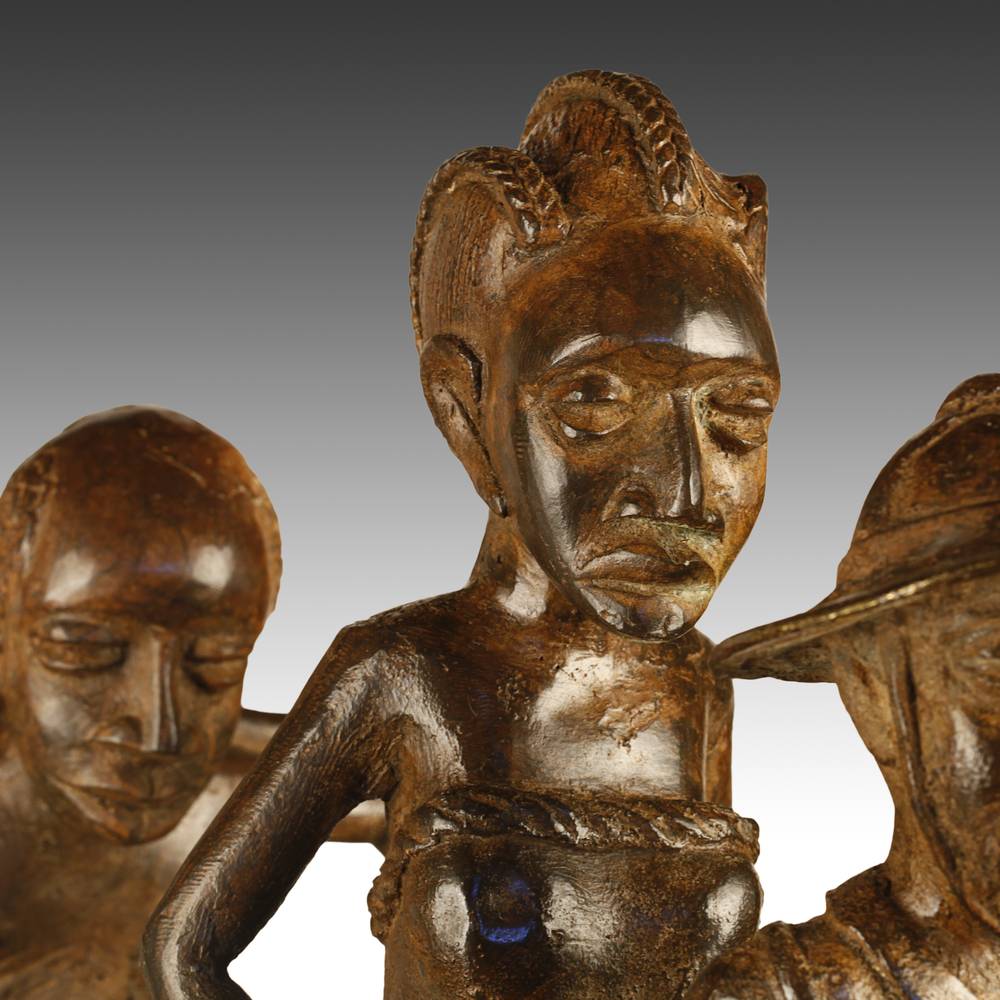 Beninese Lost Wax Casting of Slave Procession - Image 25