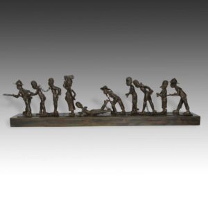 Beninese Lost Wax Casting of Slave Procession
