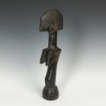 Kulango Kneeling Abstract Figure with Triangular Head, Kulango Peoples, Ivory Coast