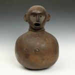 Koma Terra Cotta Funerary Figure, Based, Koma People, Ghana