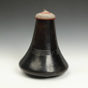 Ugandan Wood Milk Vessel