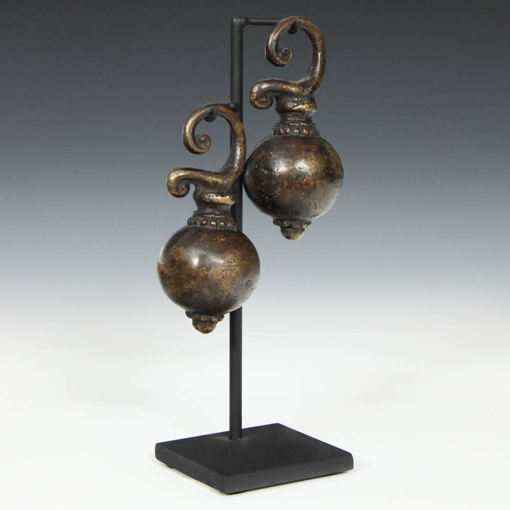 Dayak Pair of Tribal Earweights, Based - Image 2