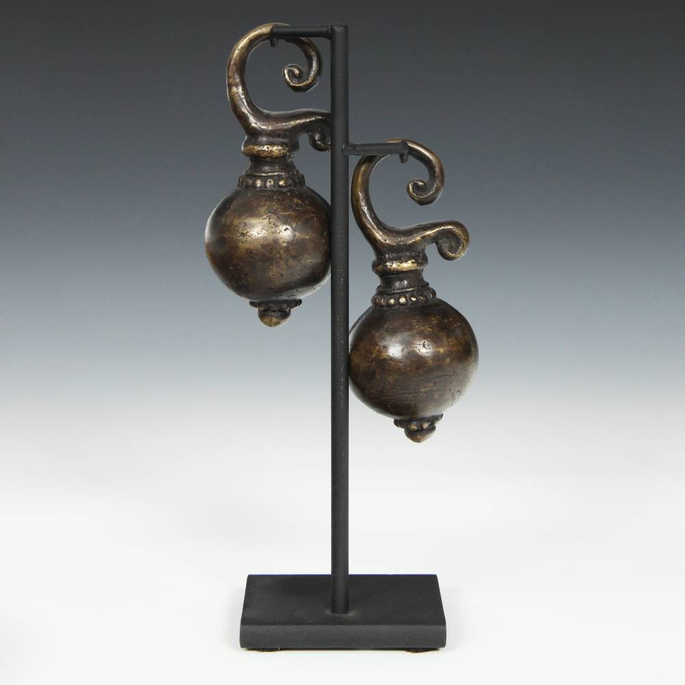 Dayak Pair of Tribal Earweights, Based - Image 4