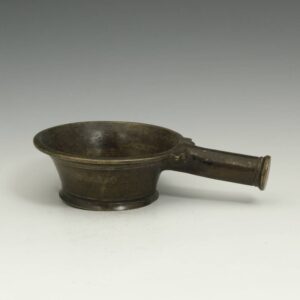 Indian Holy Water Vessel with Handle and Stamped Inscription