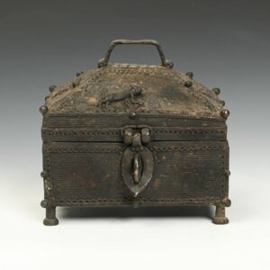 Indian Chest-Form Hinged, Lidded & Footed Box