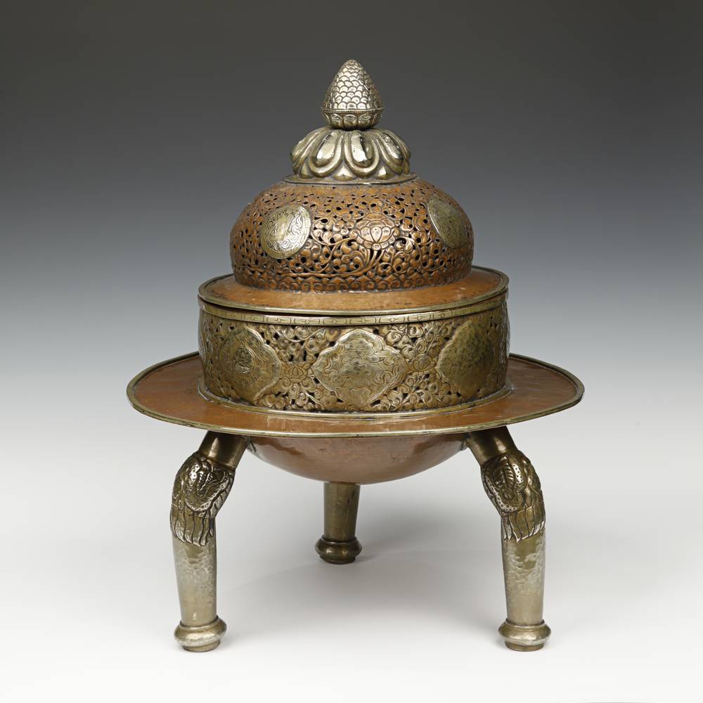 Nepalese Incense Burner Depicting Ashtamangala