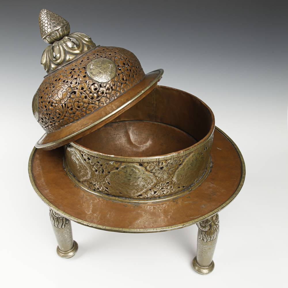 Nepalese Incense Burner Depicting Ashtamangala - Image 8