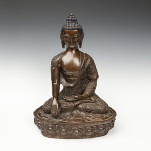 Nepalese Seated Figure of Sakyamuni Buddha, with Narrative Vignettes
