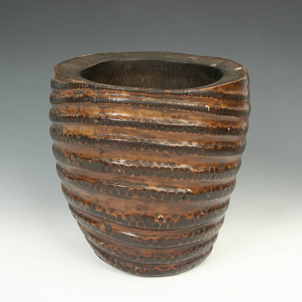 Chinese Wood Brush Pot