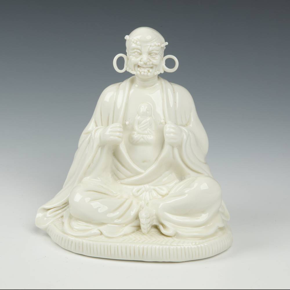 Chinese Seated Figure of a Lohan or Enlightened One