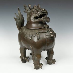 Chinese Incense Burner or Censer Depicting Foo Lion