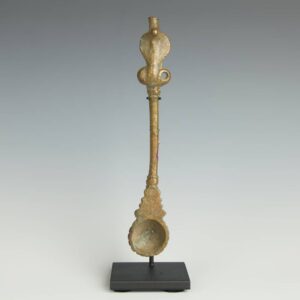 Indian Oil Spoon with Naga Handle, Based