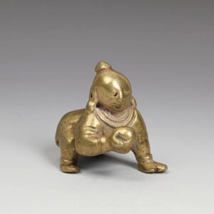 Indian Pilgrimage Figure of Kneeling Krishna