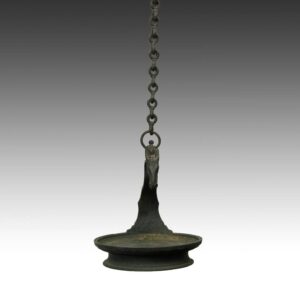 Indian Oil Lamp with Horse Motif