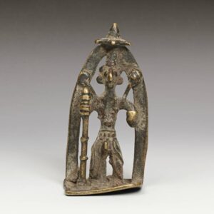 Indian Pilgrimage Figure of Begging Shiva in Mandorla