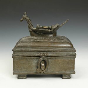 Indian Hinged Box with Peacock Motif