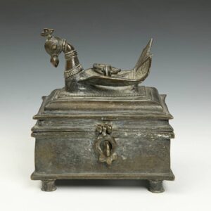 Indian Hinged Box with Peacock Motif