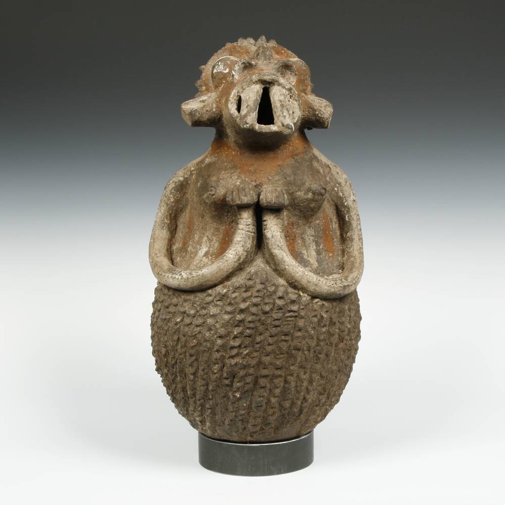 Mambila Terra Cotta Figurative Vessel