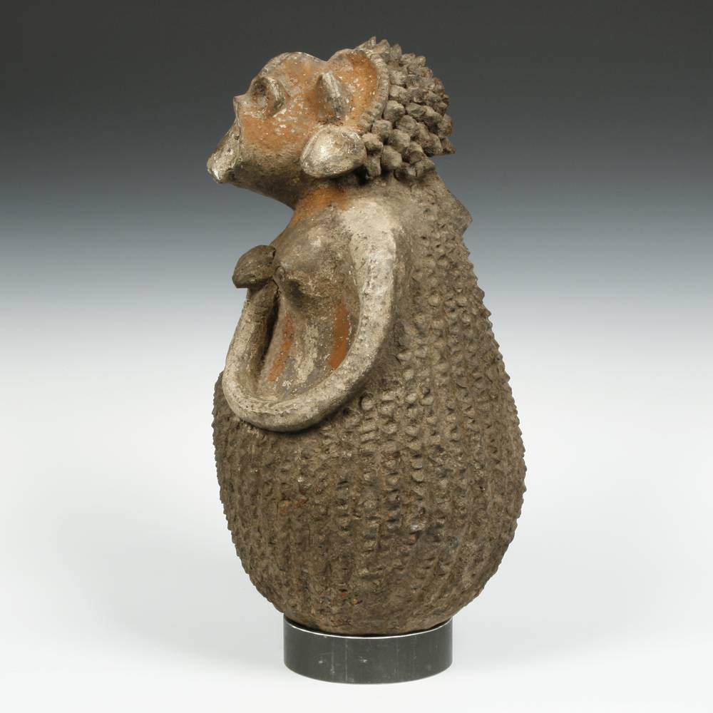 Mambila Terra Cotta Figurative Vessel - Image 5