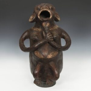 Mambila Terra Cotta Figurative Vessel