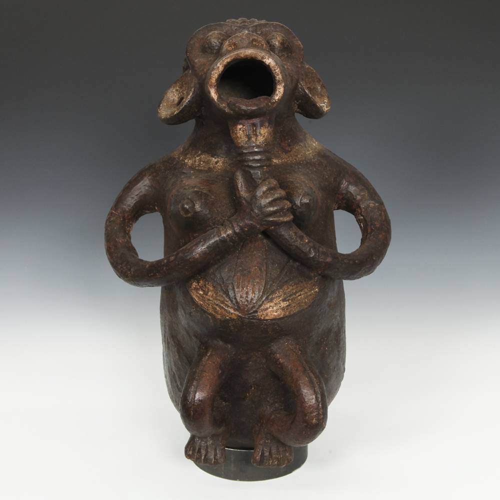 Mambila Terra Cotta Figurative Vessel