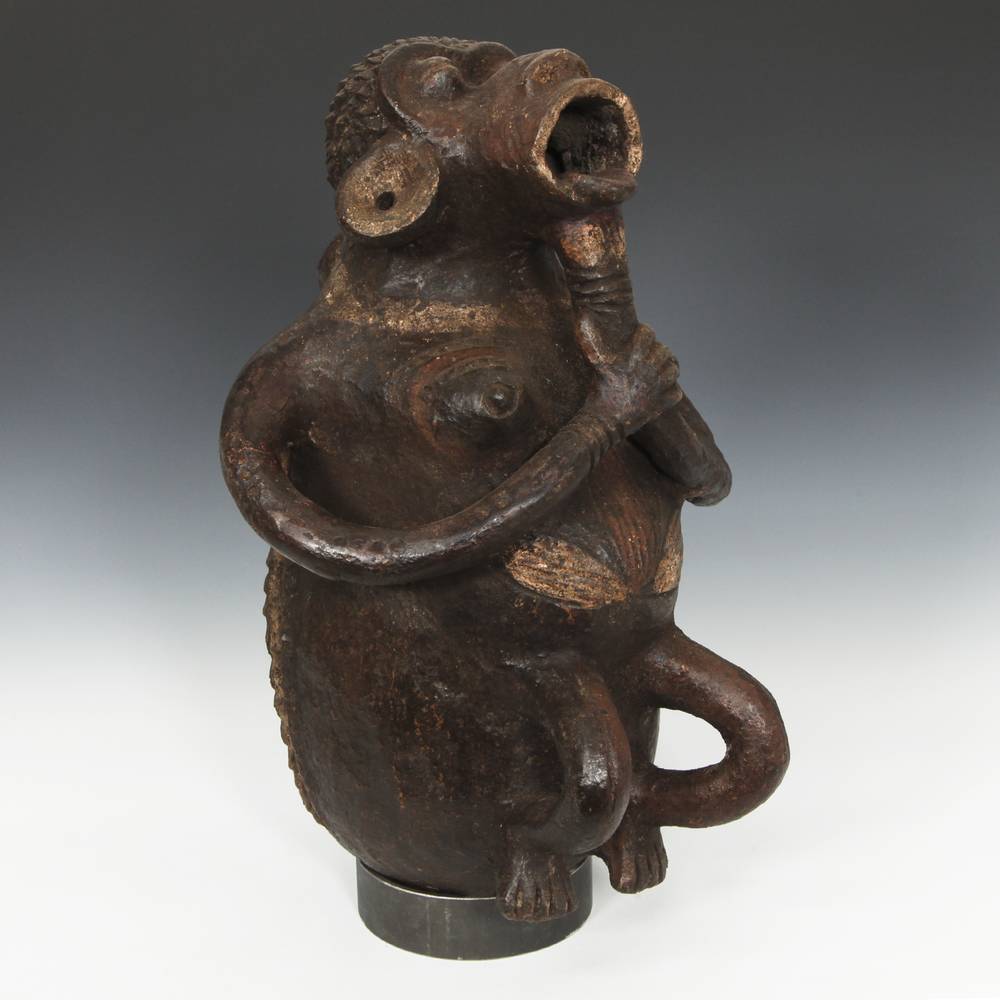 Mambila Terra Cotta Figurative Vessel - Image 2
