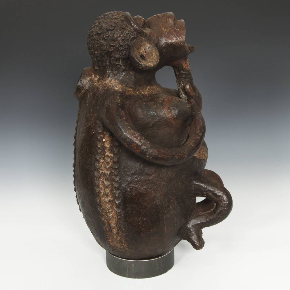 Mambila Terra Cotta Figurative Vessel - Image 3