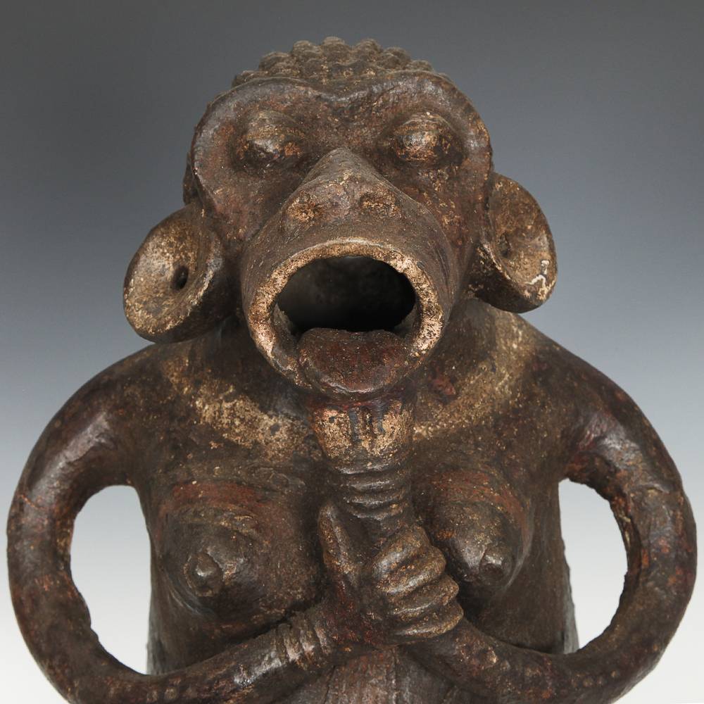 Mambila Terra Cotta Figurative Vessel - Image 5