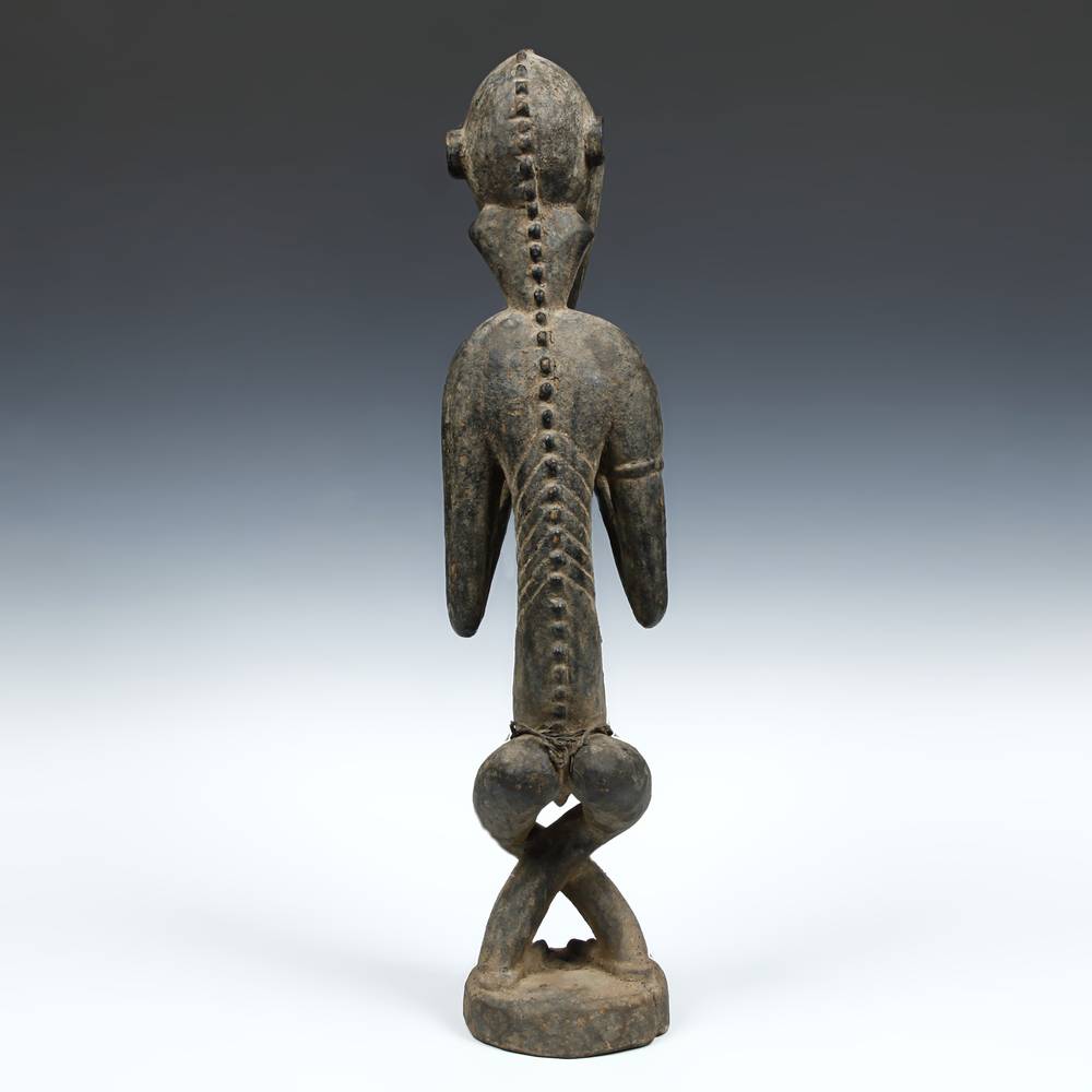 Baule Seated Figure with Offering Bowl - Image 3