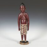 Baule Wood Figural Spoon, Based, Baule Peoples, Ivory Coast