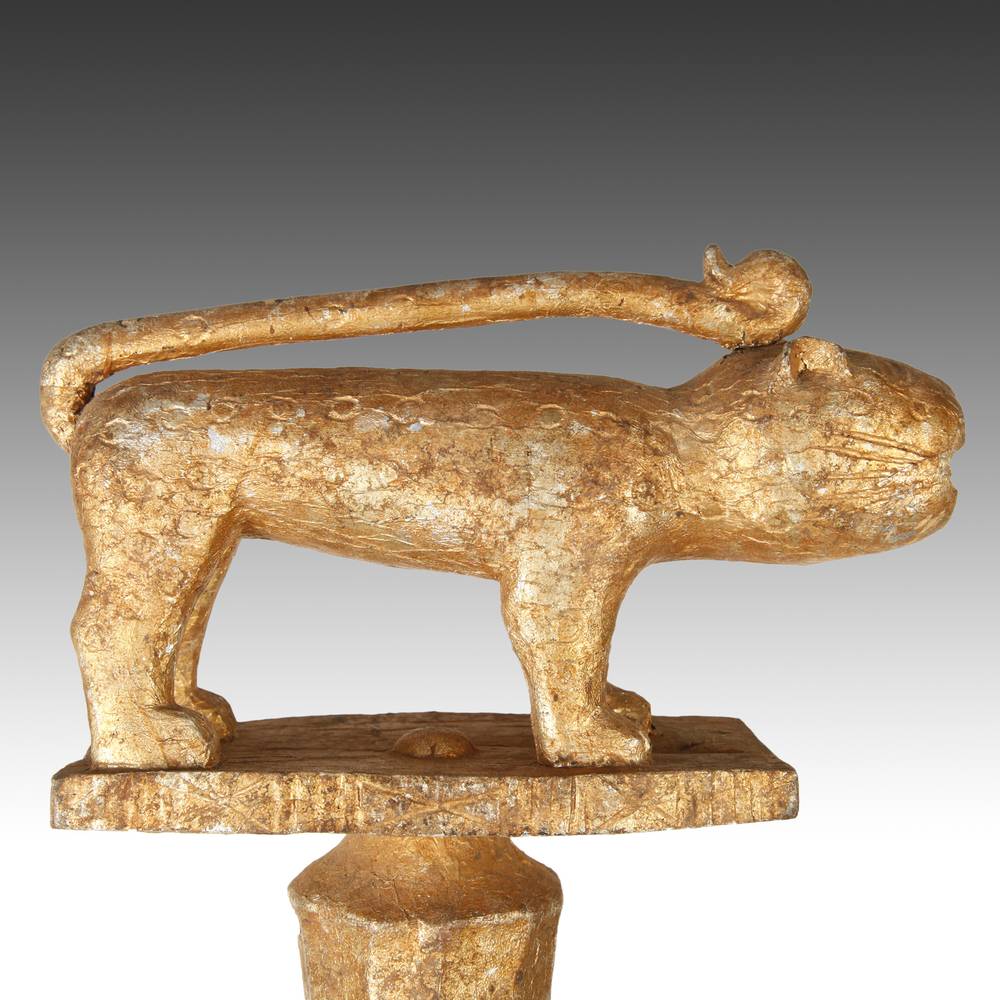 Ashanti Linguist's Staff Depicting Leopard