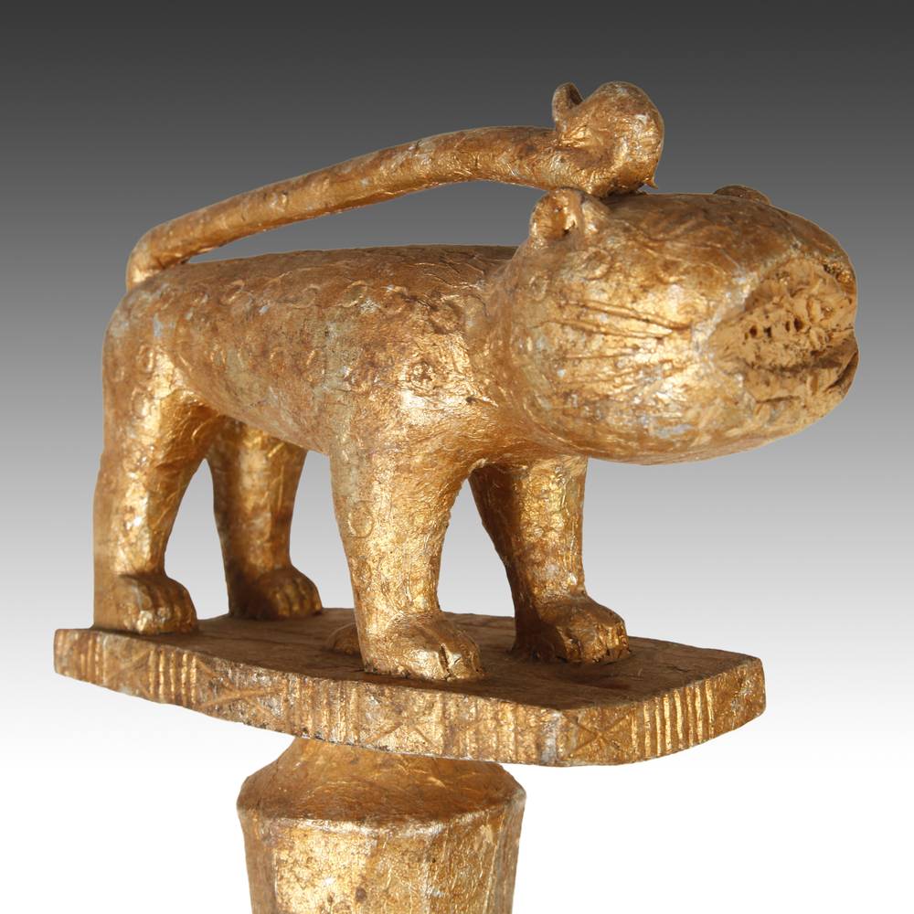 Ashanti Linguist's Staff Depicting Leopard - Image 2
