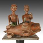Ashanti Linguist's Staff Depicting Leopard, Ashanti Peoples, Ghana