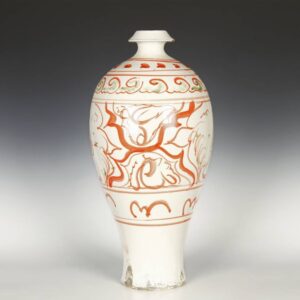 Chinese Chizhou Meiping Vase with Figural Cartouches
