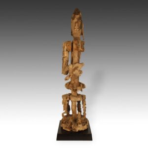 Dogon Wood Seated Figure, Based