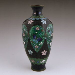 Japanese Vase with Butterfly and Floral Motifs
