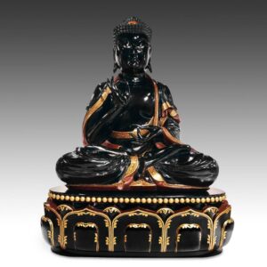 Chinese Seated Figure of Buddha on Lotus Base