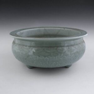 Chinese Tripod Censer with Floral Motifs