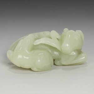Chinese Toggle Depicting Adult and Child Ram