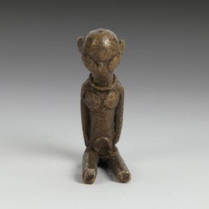 Chadian Bronze Seated Figure