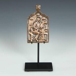 Russian Icon Depicting Saint John the Evangelist, Writing the Bible, Based
