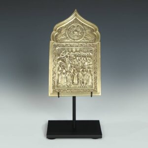 Russian Icon Depicting the Intercession of the Virgin, Protection of Mother of God, Based