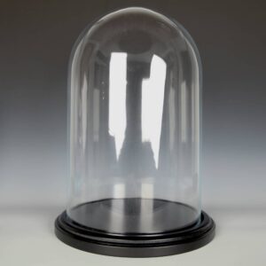 French Large Dome Jar on Black Pedestal