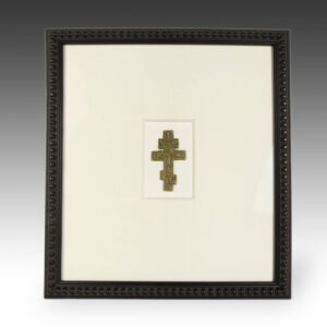 Russian Bronze Crucifix, Framed